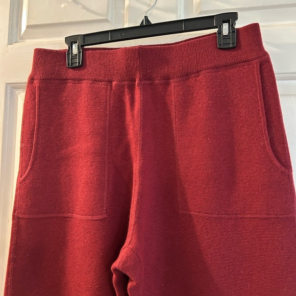 J. Crew Wide-Leg Knit Pants in Deep Red - Picture 2 of 4